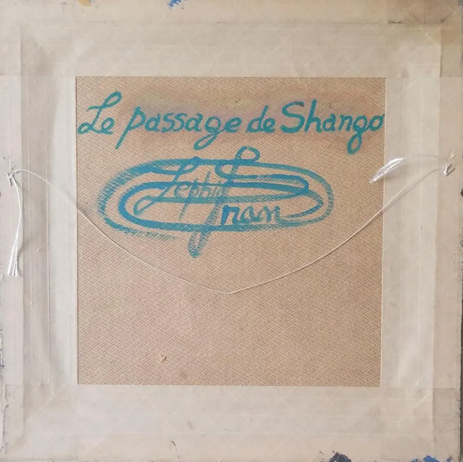 Frantz Zephirin 16"x16" Le Passage de Shango 2018 Acrylic on Board Hand-Painted Framed#8JN-HA