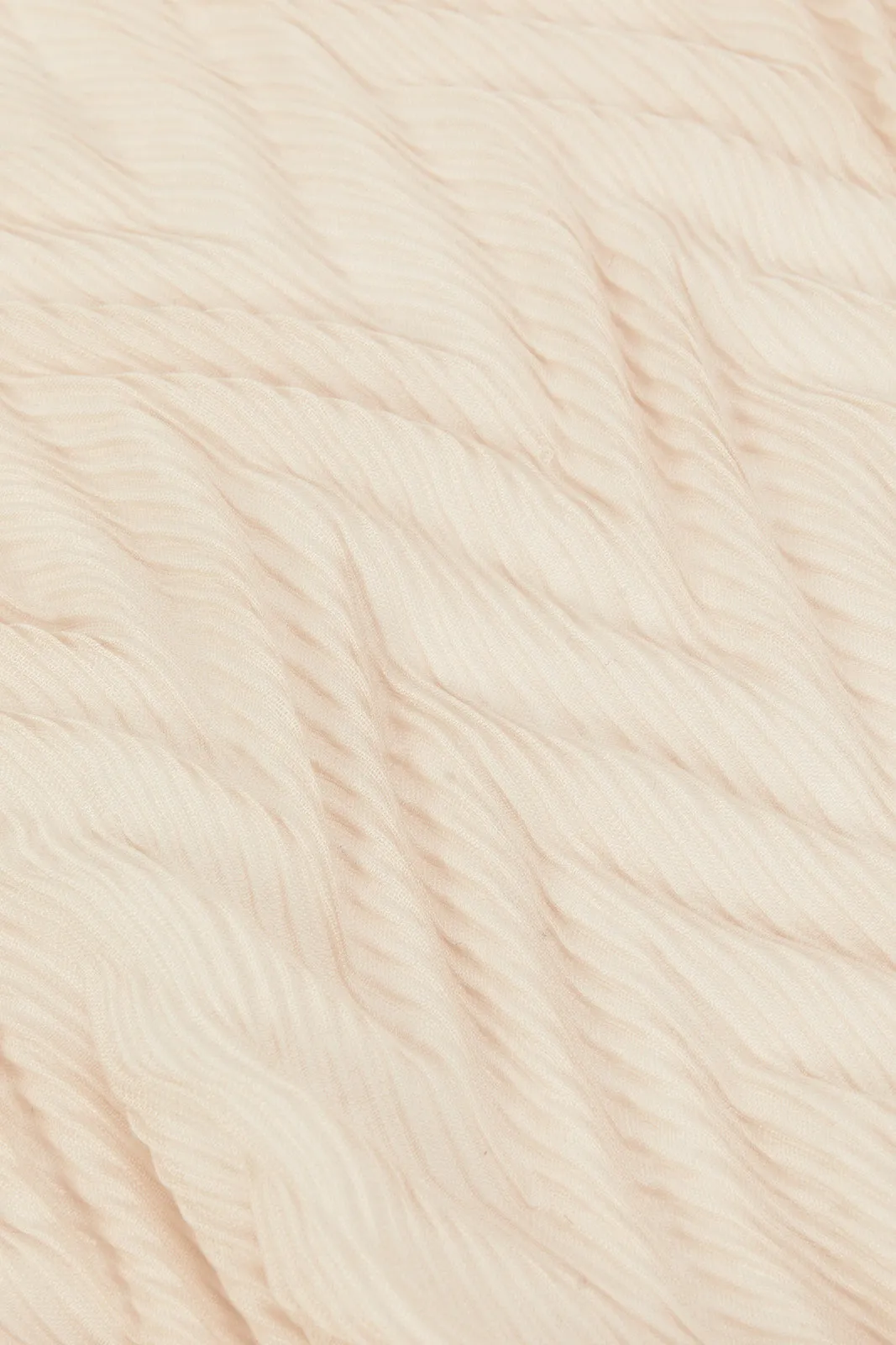 Girls Beige Crinkle Scarf