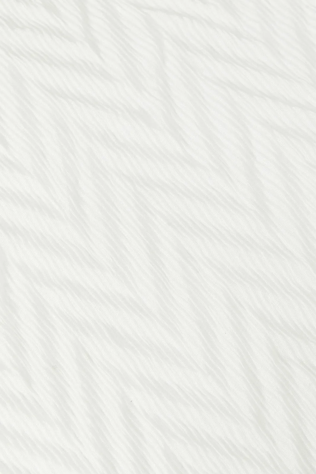 Girls White Crinkle Scarf