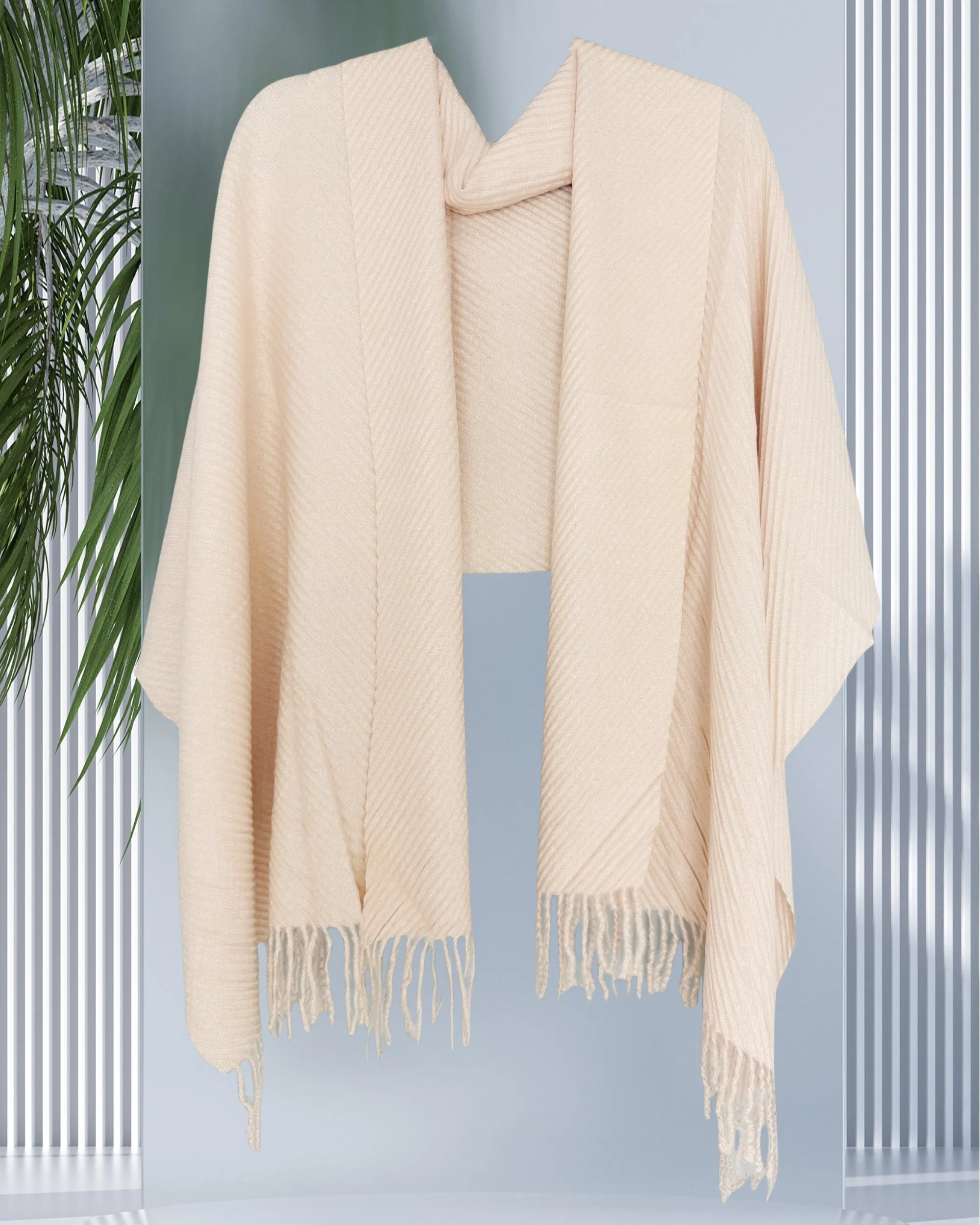 JC021031 Luxuriously Soft Herringbone Crinkled Scarf