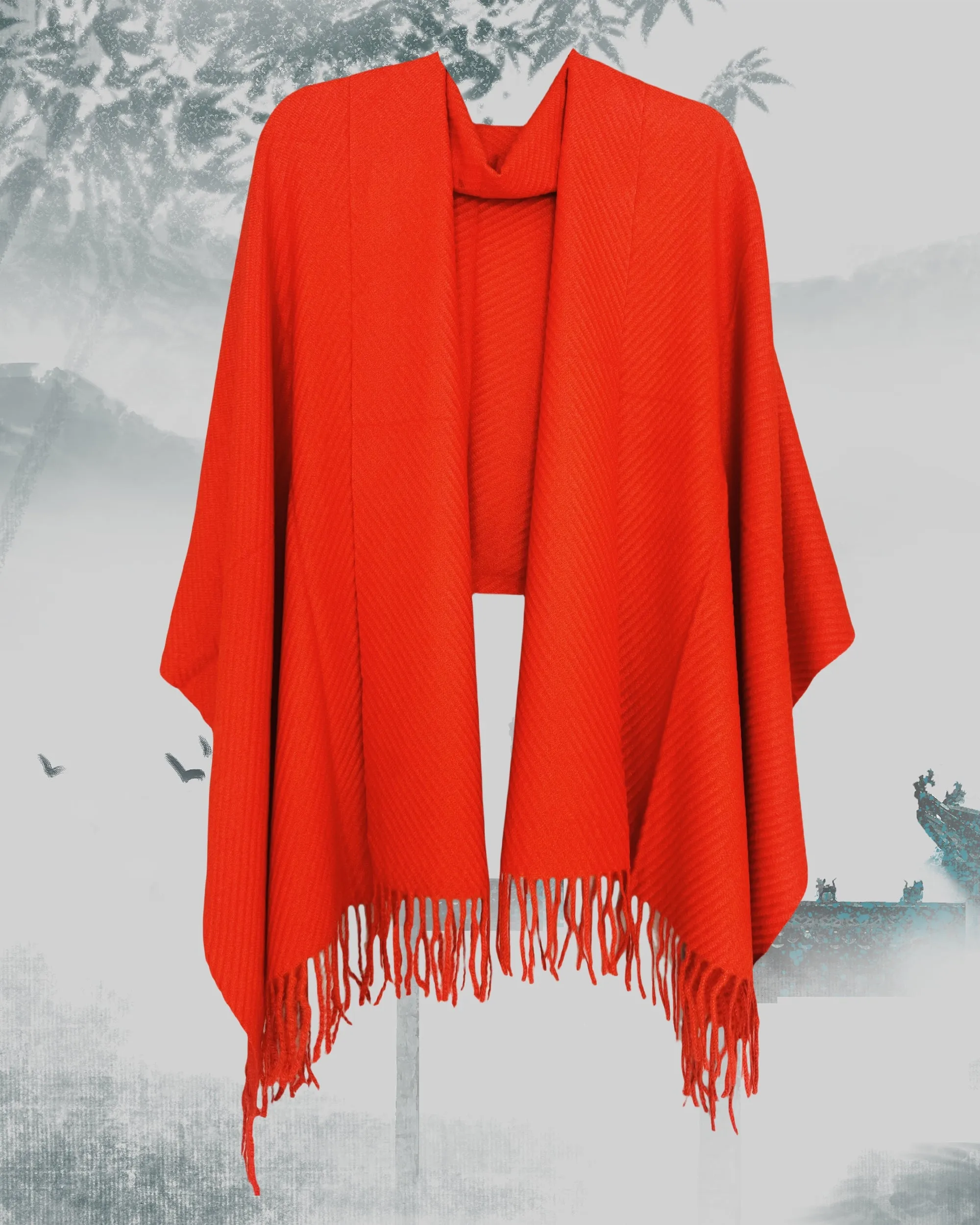 JC021031 Luxuriously Soft Herringbone Crinkled Scarf
