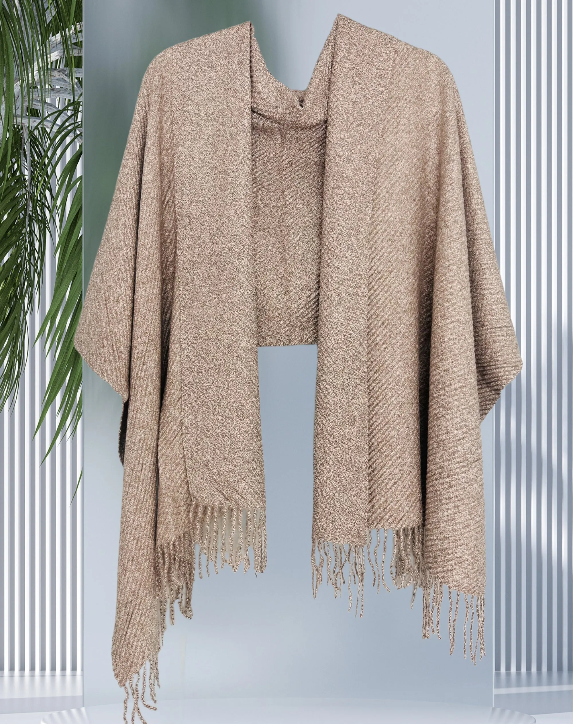 JC021031 Luxuriously Soft Herringbone Crinkled Scarf