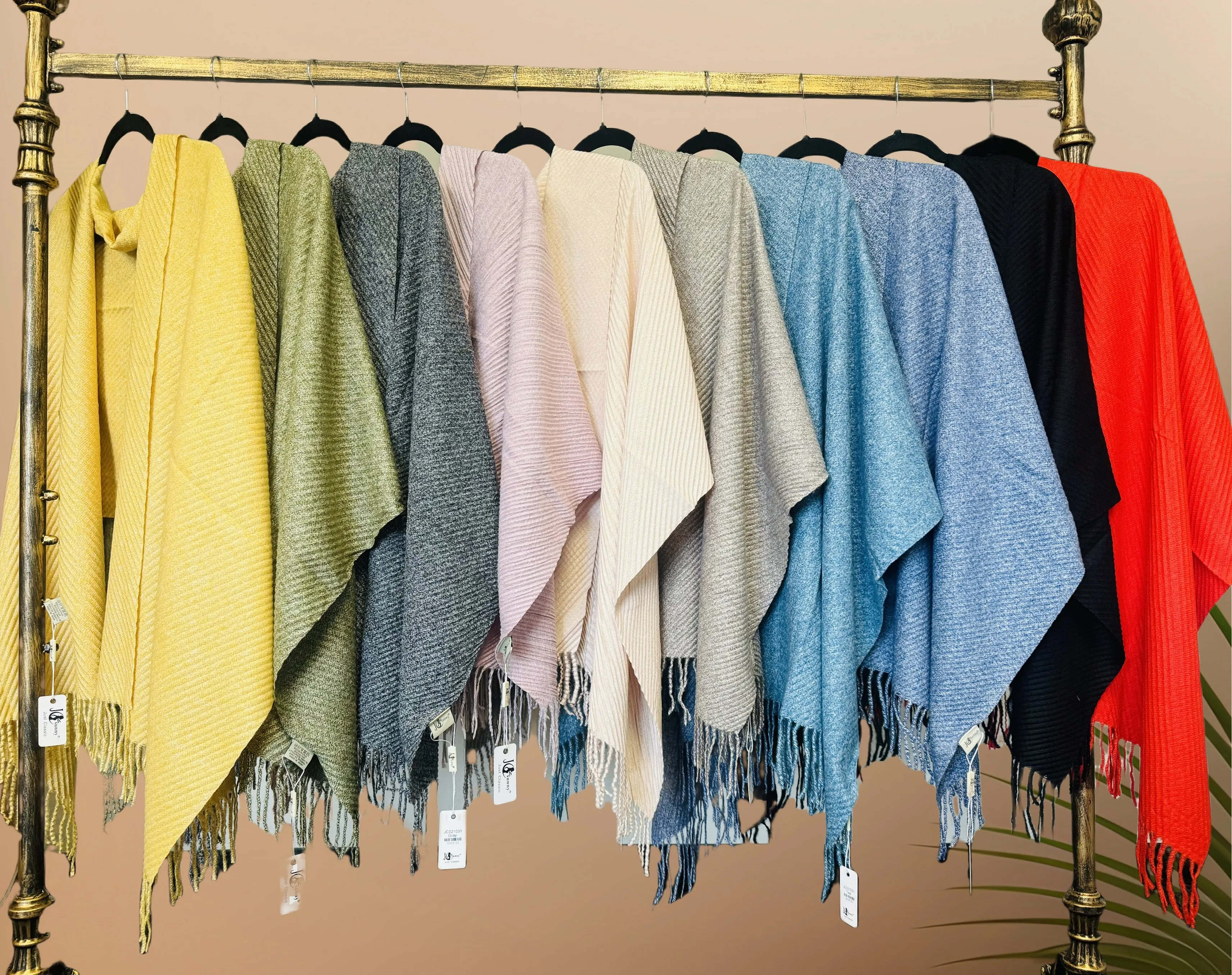 JC021031 Luxuriously Soft Herringbone Crinkled Scarf