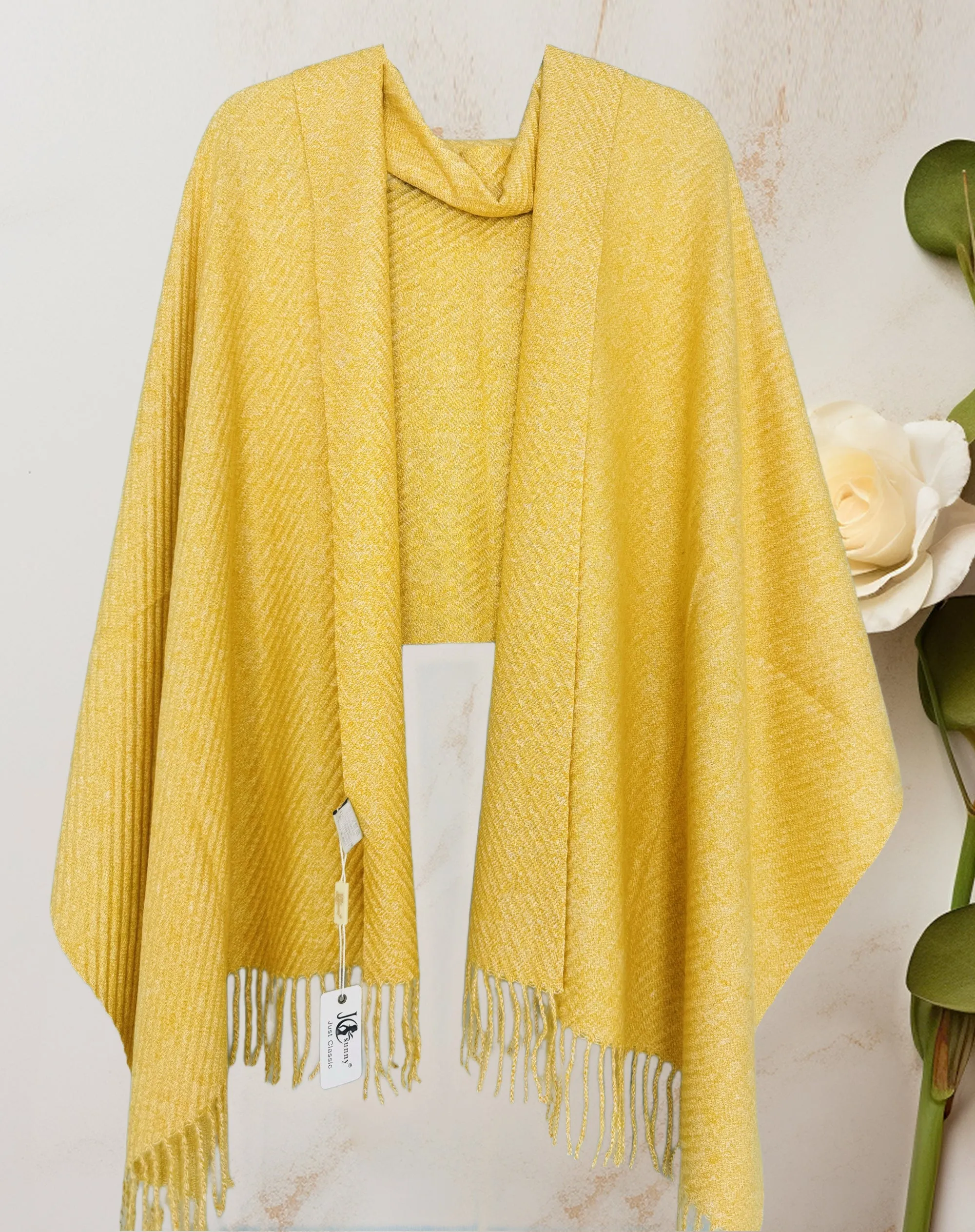 JC021031 Luxuriously Soft Herringbone Crinkled Scarf