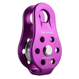 JEELAD 26kN Climbing Pulley Aluminum Alloy Rescue Pulley Single Sheave for Hauling Outdoor Zipline Climbing Rigging