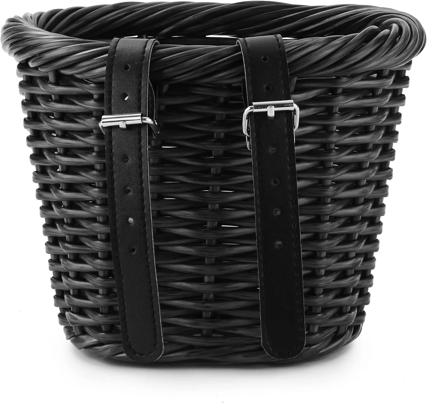 Kid's Bike Basket for Girls Front Bike Accessories Small Woven Wicker Cruiser Bicycle Basket with Handlebar Streamers Bell Boys16 Bike Girls Cycling Ages 3-13