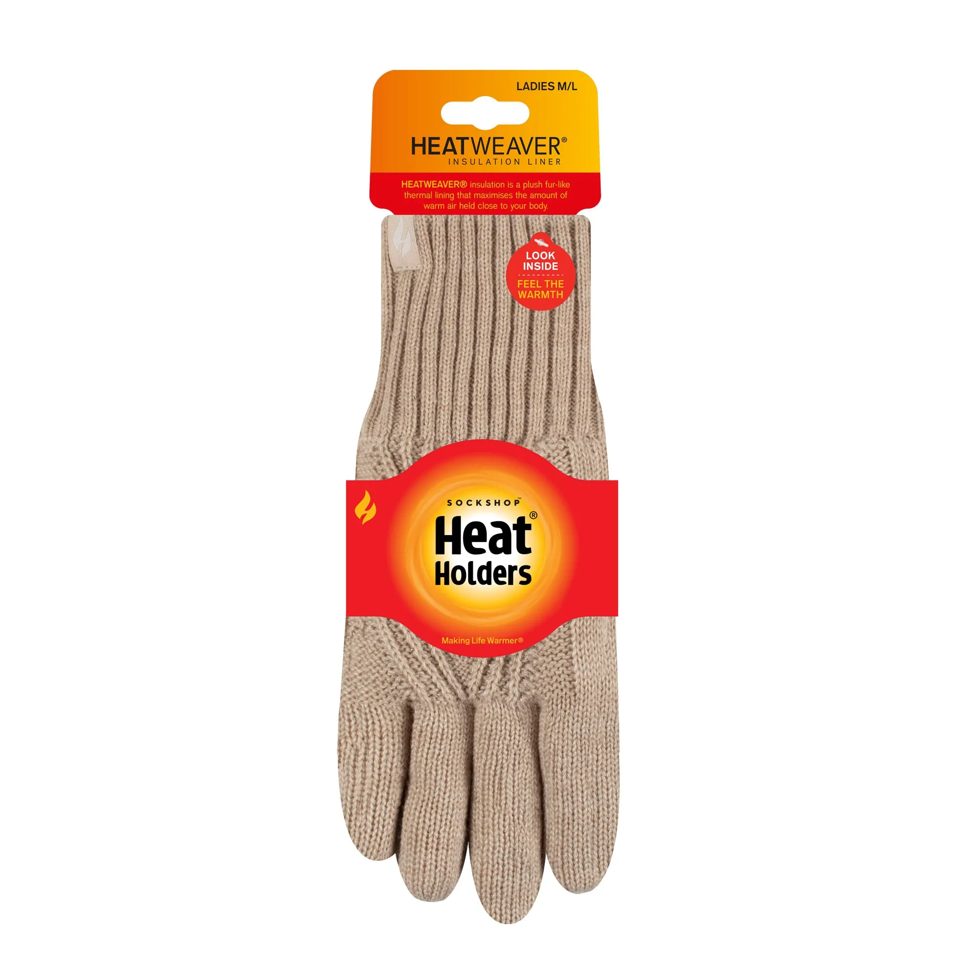 Ladies Tampere Thermal Gloves - Oatmeal Melange