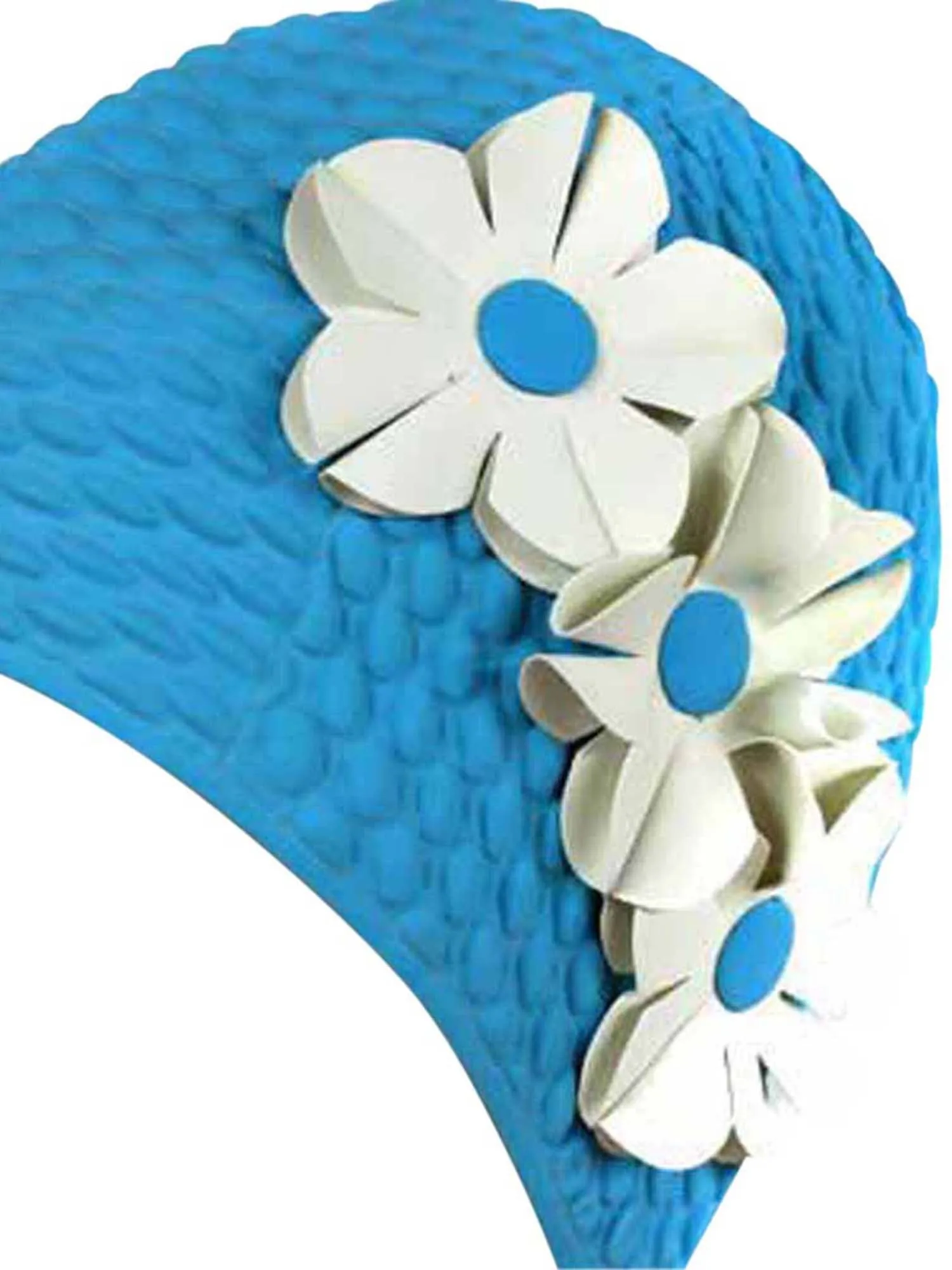 Latex Swim Cap With Flowers