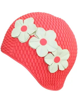 Latex Swim Cap With Flowers