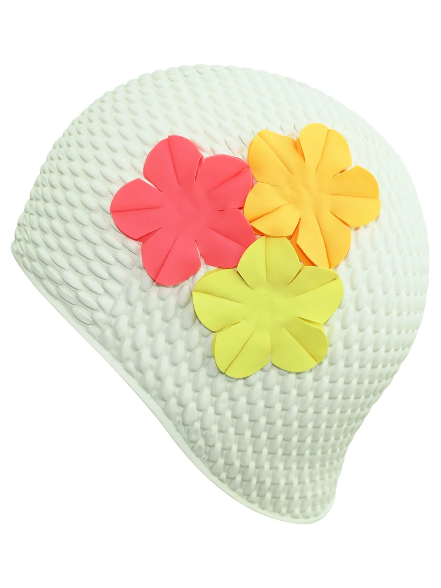 Latex Swim Cap With Flowers