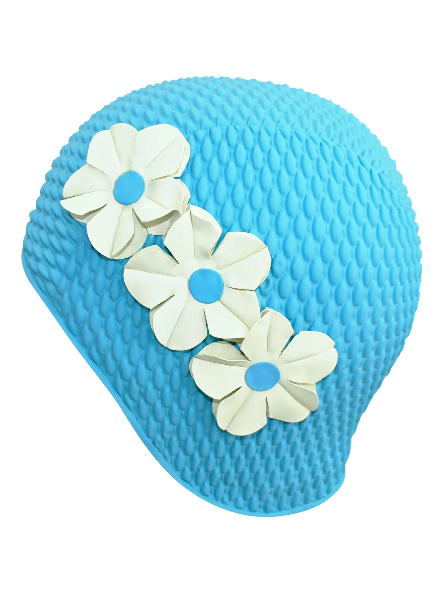 Latex Swim Cap With Flowers