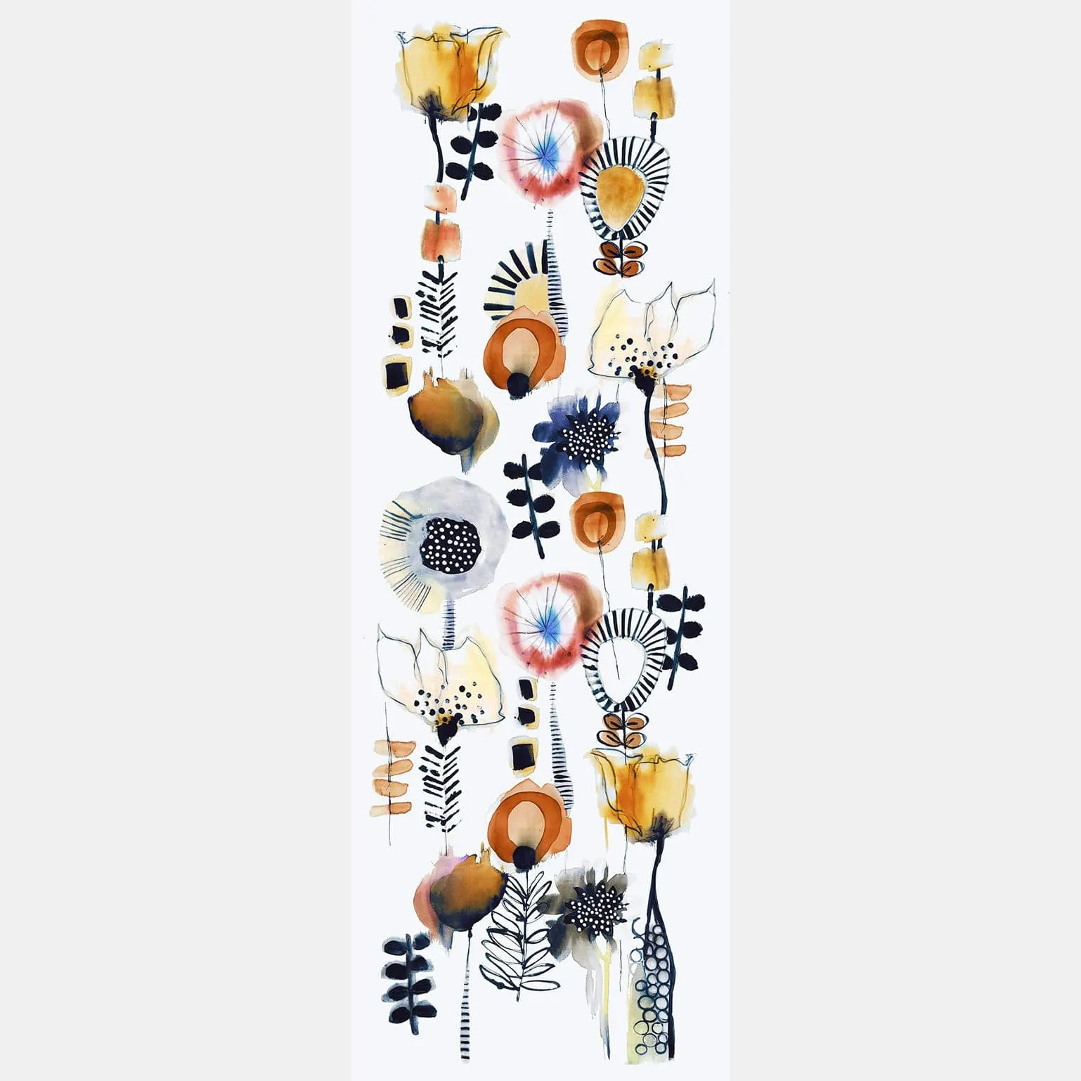 Lido - Modal Linen Scarf/Shawl - Ochre and Tangerine