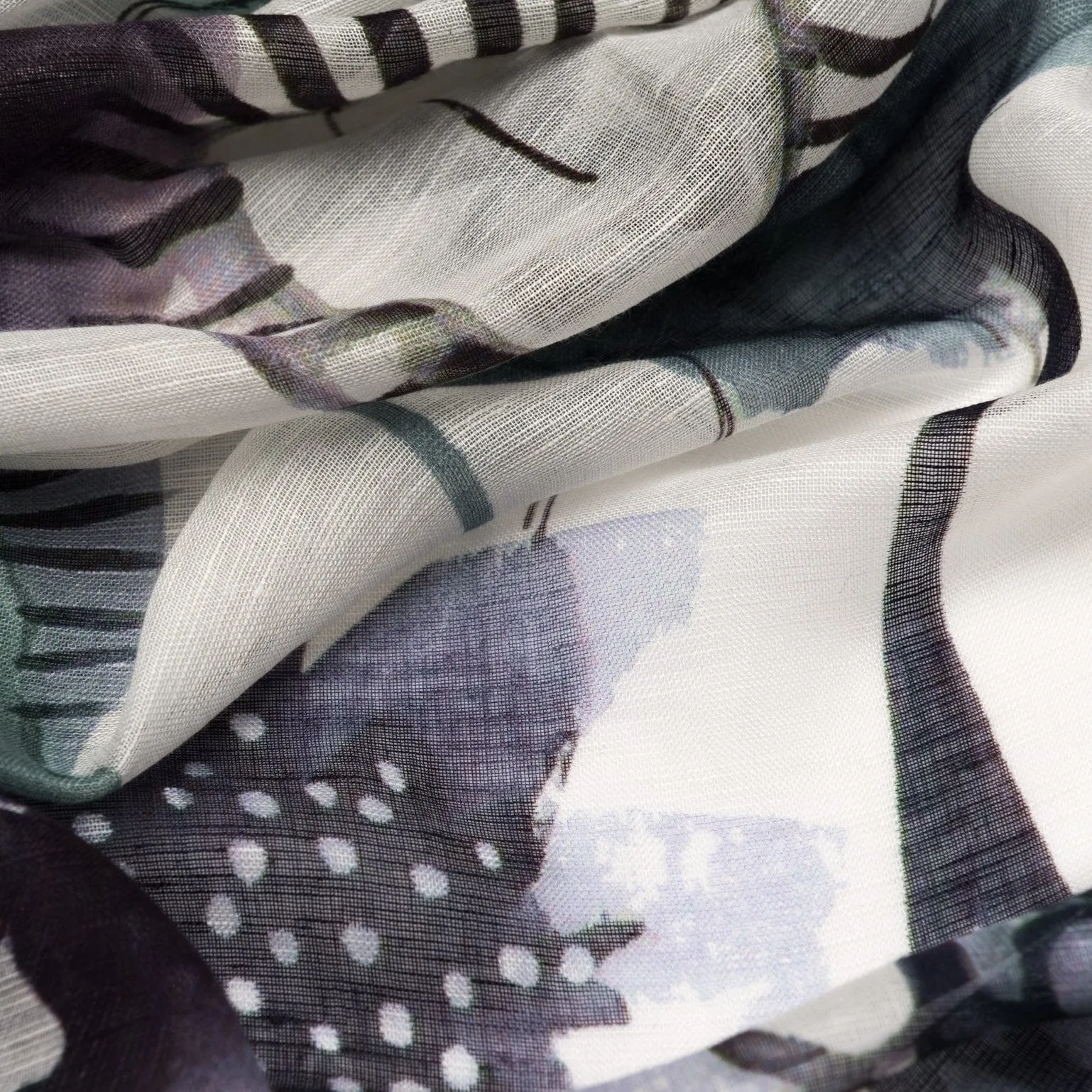 Lido - Modal Linen Scarf/Shawl - Plum and Petrol Blue