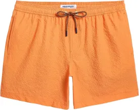 maamgic Men's Swim Trunks 5.5 inch Seersucker Beach Shorts Quick Dry Bathing Suits with Mesh Liner
