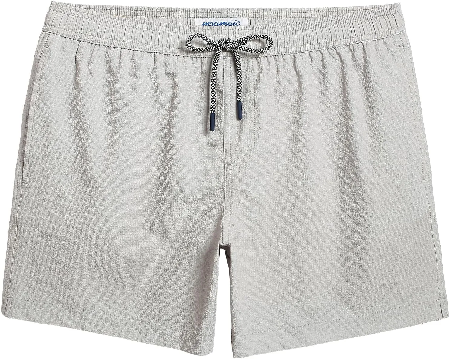 maamgic Men's Swim Trunks 5.5 inch Seersucker Beach Shorts Quick Dry Bathing Suits with Mesh Liner