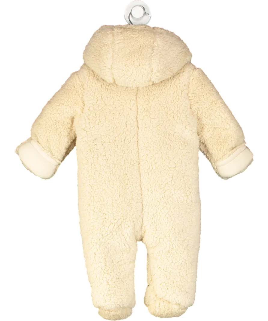 M&S Cream Teddy Fleece Pramsuit 3-6 Months
