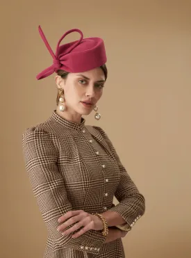 Mayfair Magenta Pink Pillbox Hat