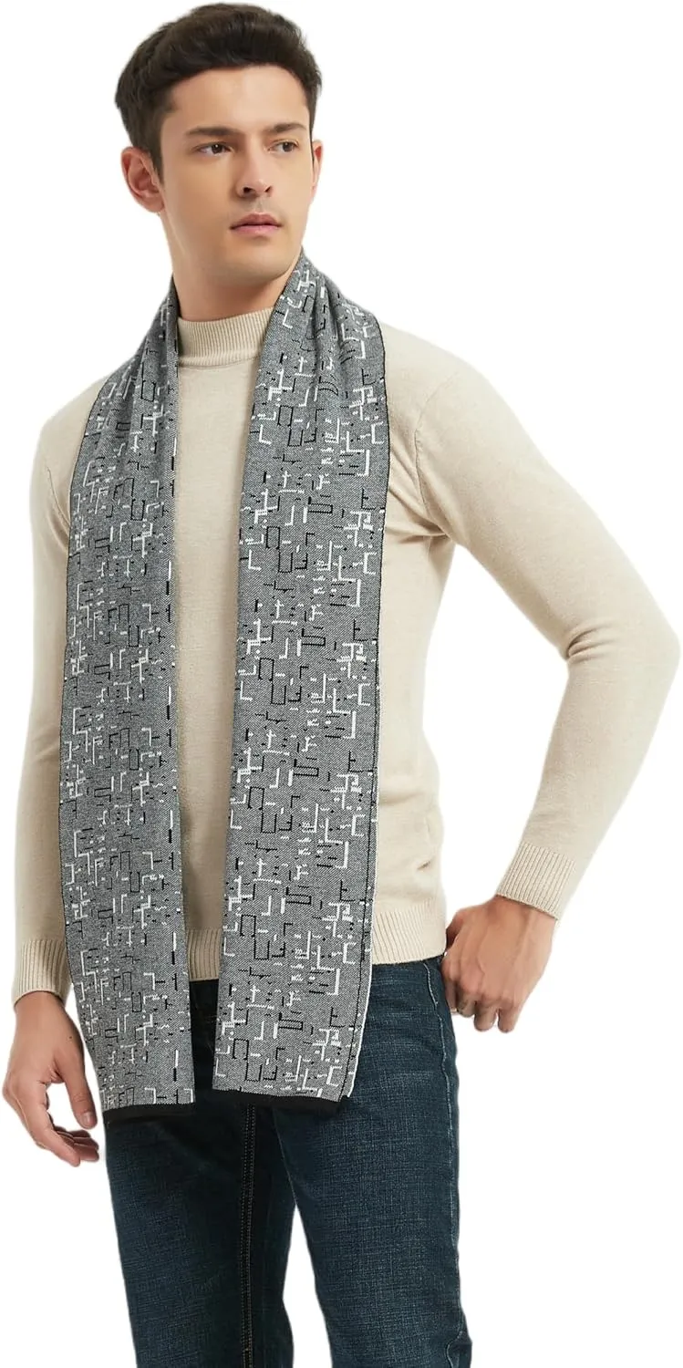Mens Classic Winter Scarf Cashmere Winter Scarves Long Plain Fashion Formal Soft Scarf for Men