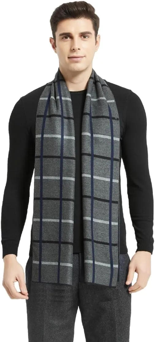 Mens Classic Winter Scarf Cashmere Winter Scarves Long Plain Fashion Formal Soft Scarf for Men