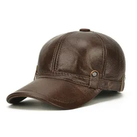 Men's Retro Casual Leather Baseball Cap 44872201TO
