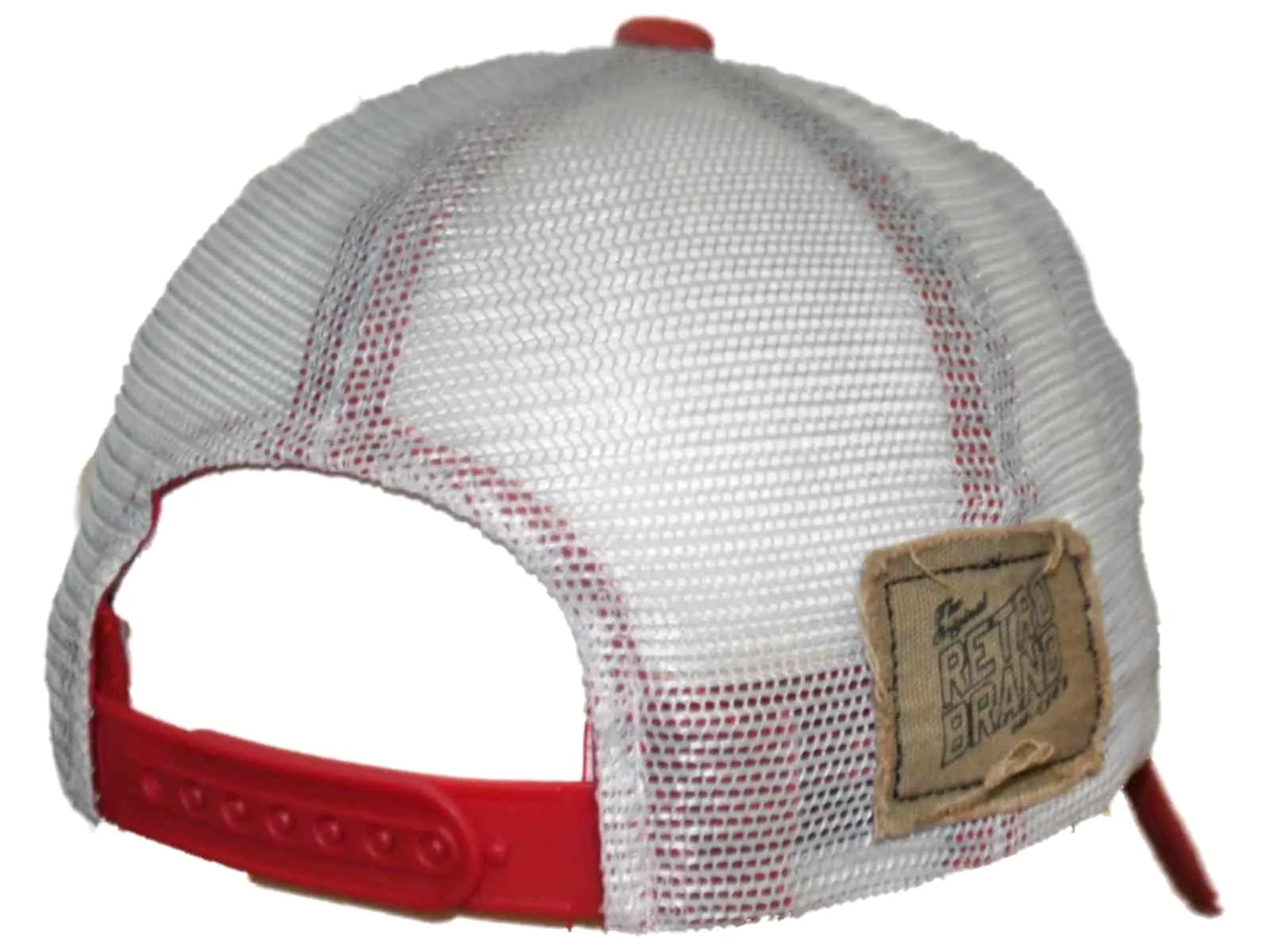 Minnesota Wild Retro Brand Red Worn Mesh Vintage Adjustable Snapback Hat Cap