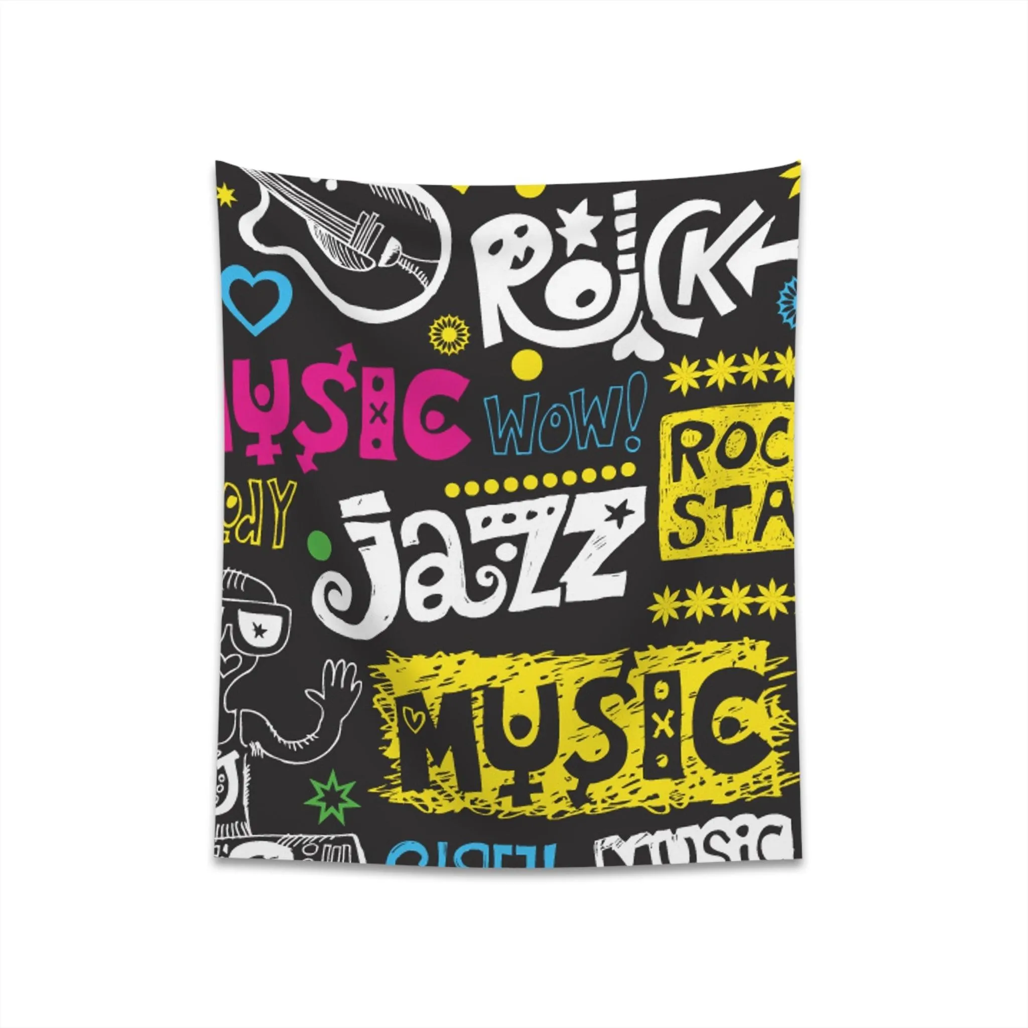 Music Graphic Printed Wall Tapestry