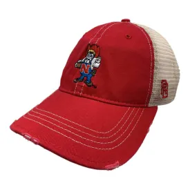 Nebraska Cornhuskers Retro Brand Red Vintage Distressed Mesh Snapback Hat Cap