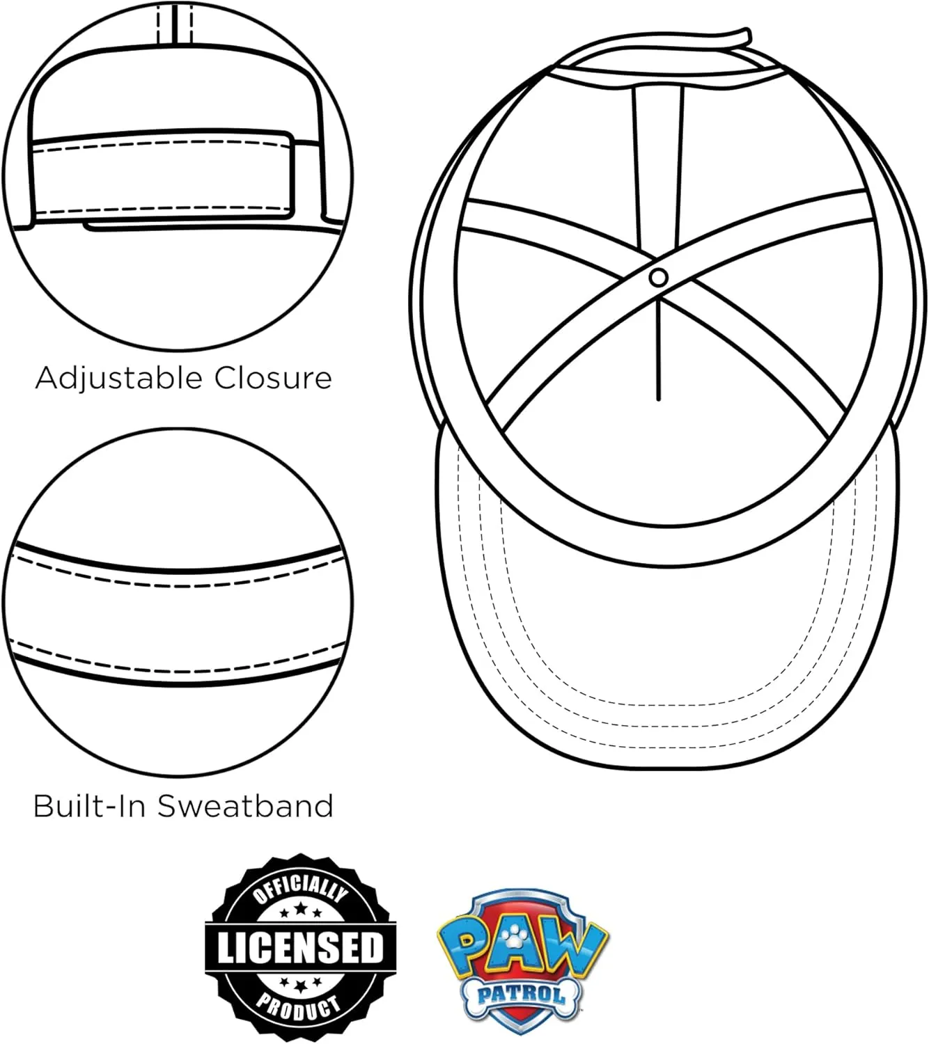 Nickelodeon Baseball Cap, Paw Patrol Marshall Adjustable Toddler 2-4 Or Boy Hats for Kids Ages 4-7
