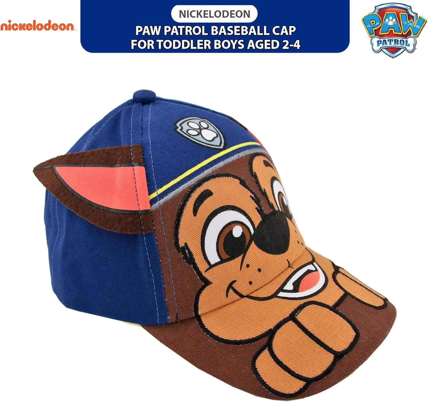 Nickelodeon Baseball Cap, Paw Patrol Marshall Adjustable Toddler 2-4 Or Boy Hats for Kids Ages 4-7