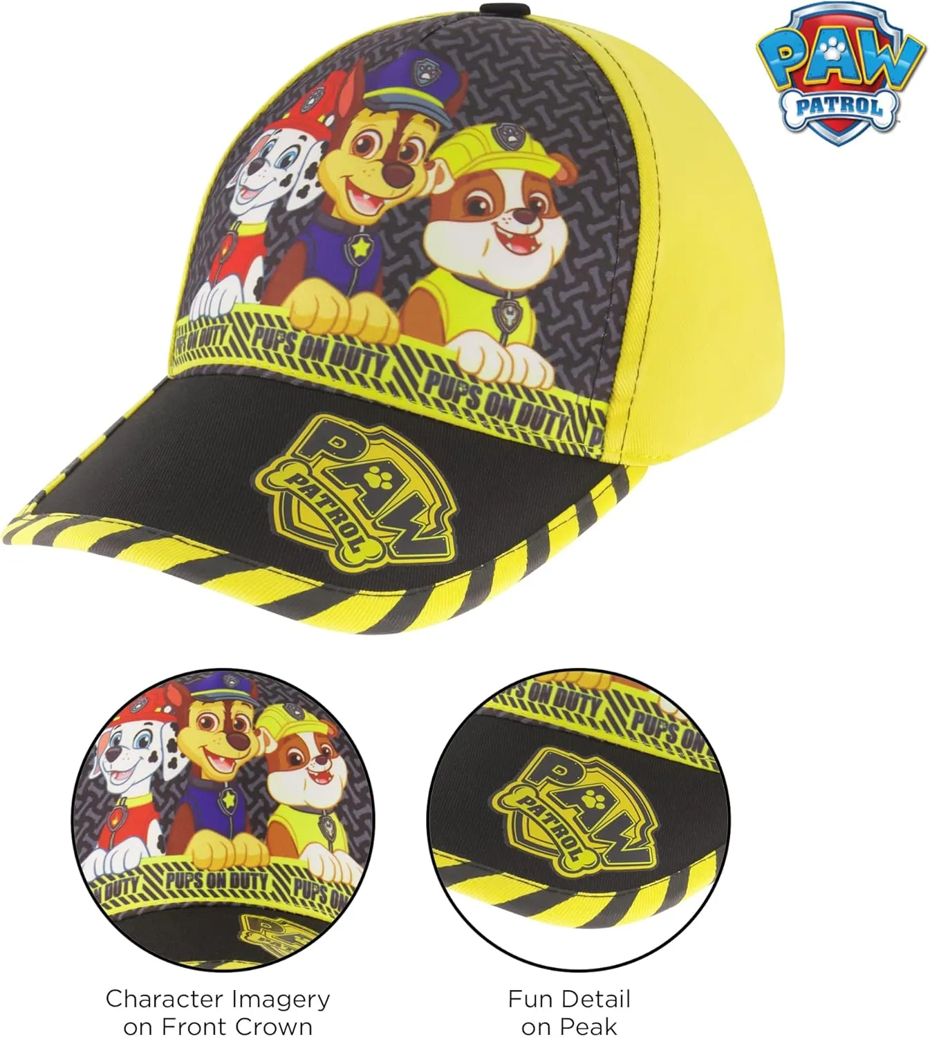 Nickelodeon Baseball Cap, Paw Patrol Marshall Adjustable Toddler 2-4 Or Boy Hats for Kids Ages 4-7
