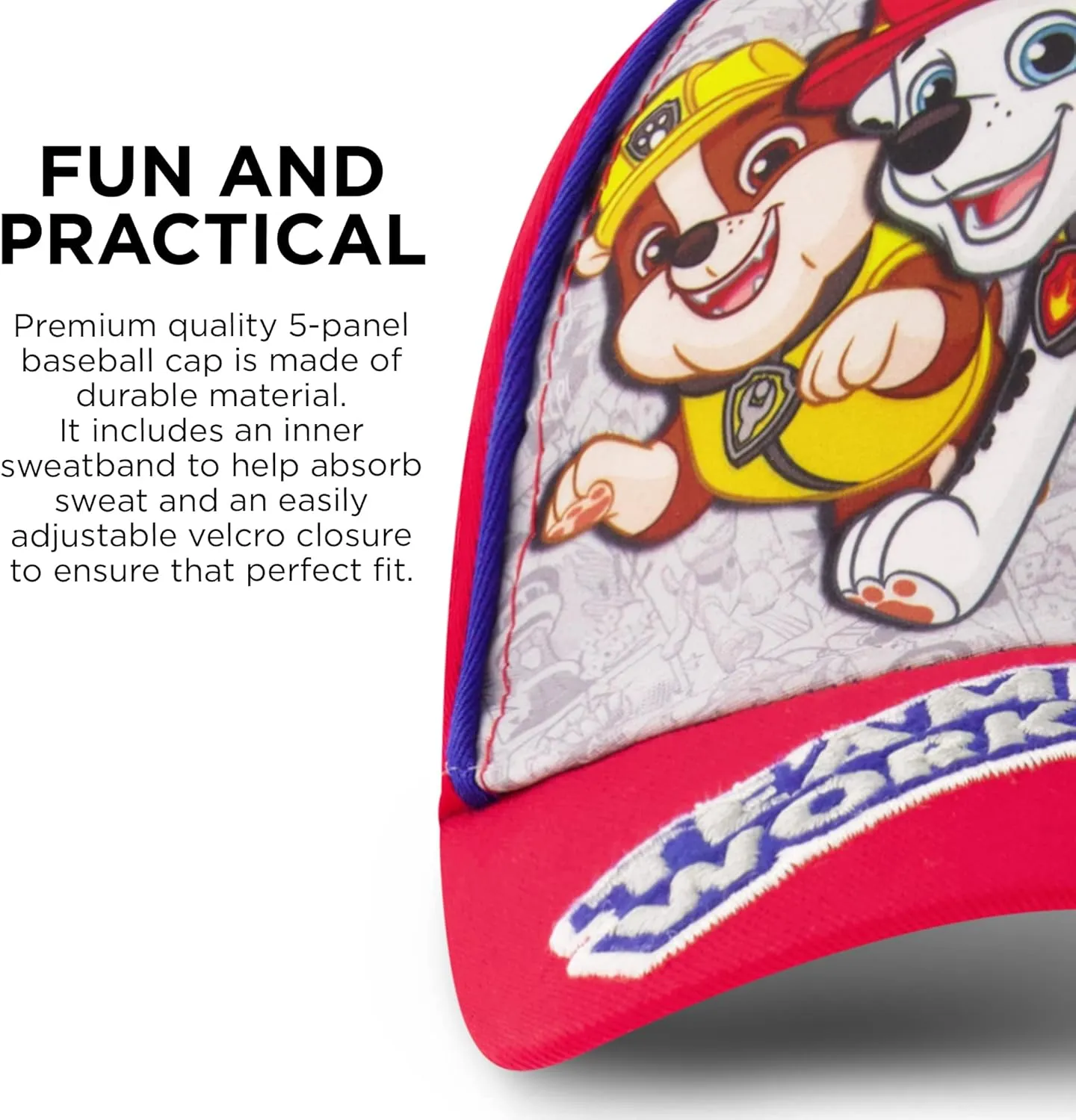 Nickelodeon Baseball Cap, Paw Patrol Marshall Adjustable Toddler 2-4 Or Boy Hats for Kids Ages 4-7