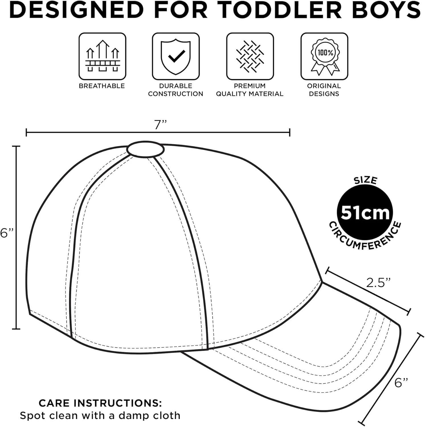 Nickelodeon Baseball Cap, Paw Patrol Marshall Adjustable Toddler 2-4 Or Boy Hats for Kids Ages 4-7