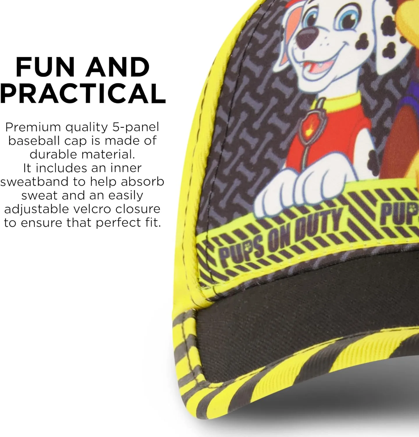 Nickelodeon Baseball Cap, Paw Patrol Marshall Adjustable Toddler 2-4 Or Boy Hats for Kids Ages 4-7