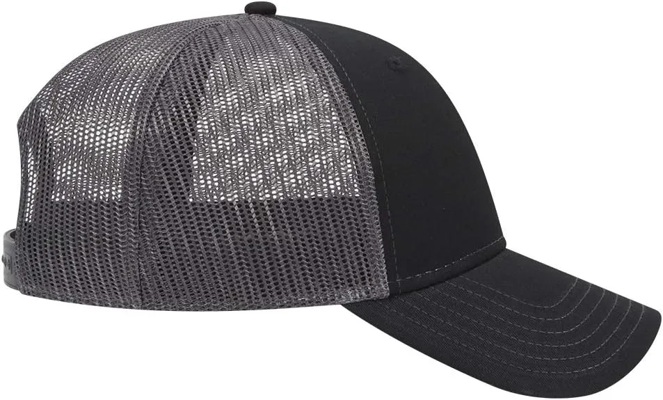 OTTO 6 Panel Low Profile Contrast Vertical Mesh Back Cap