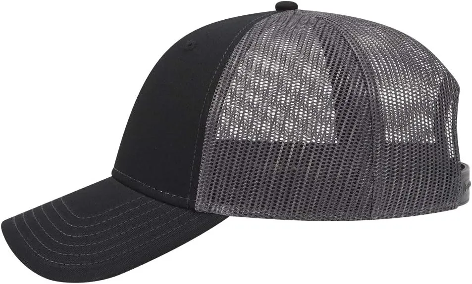 OTTO 6 Panel Low Profile Contrast Vertical Mesh Back Cap
