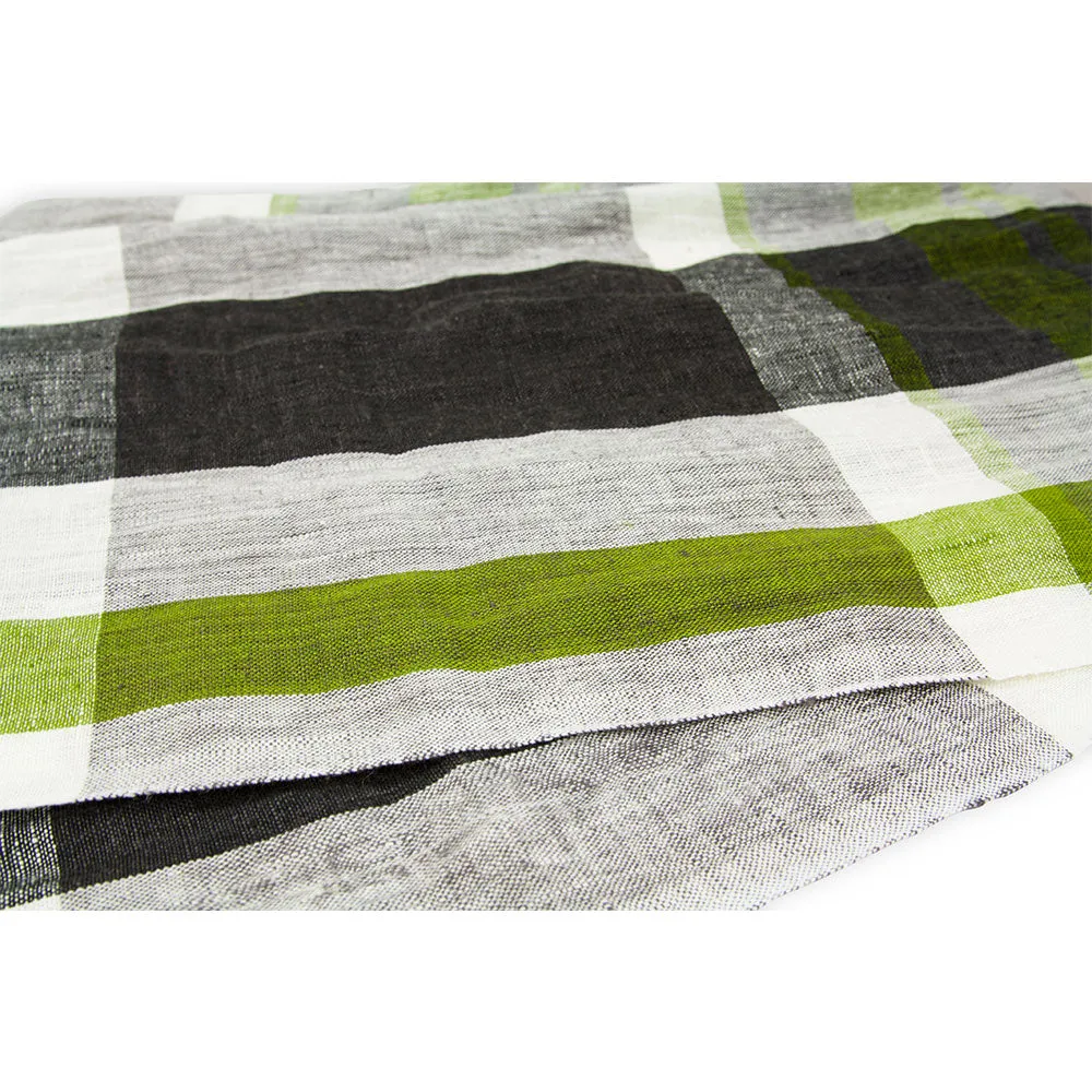 Plaid Linen Scarf