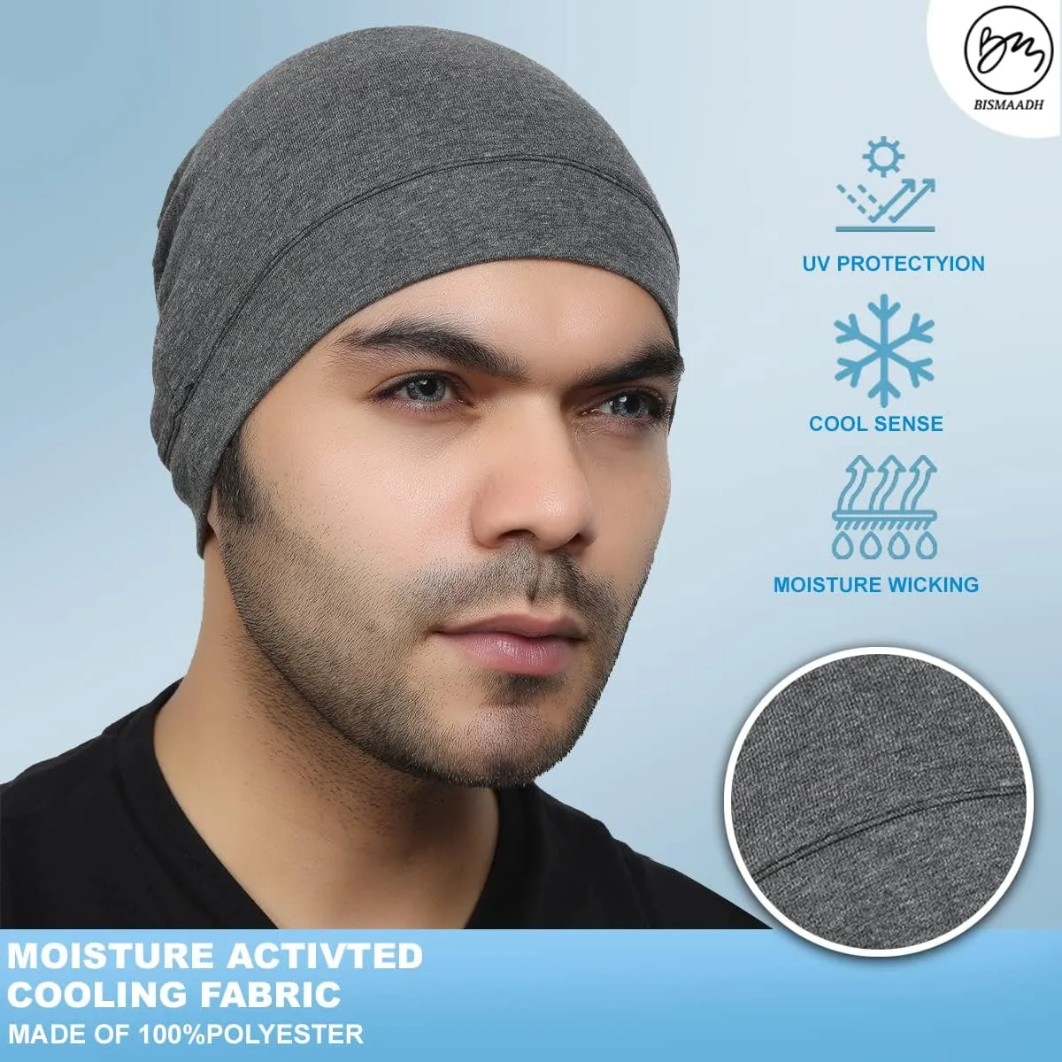 Premium Cotton Helmet Liner Sweat Wicking Skull Cap Beanie. Ultimate Performance Moisture Wicking. Fits Under Helmets 2 Piece