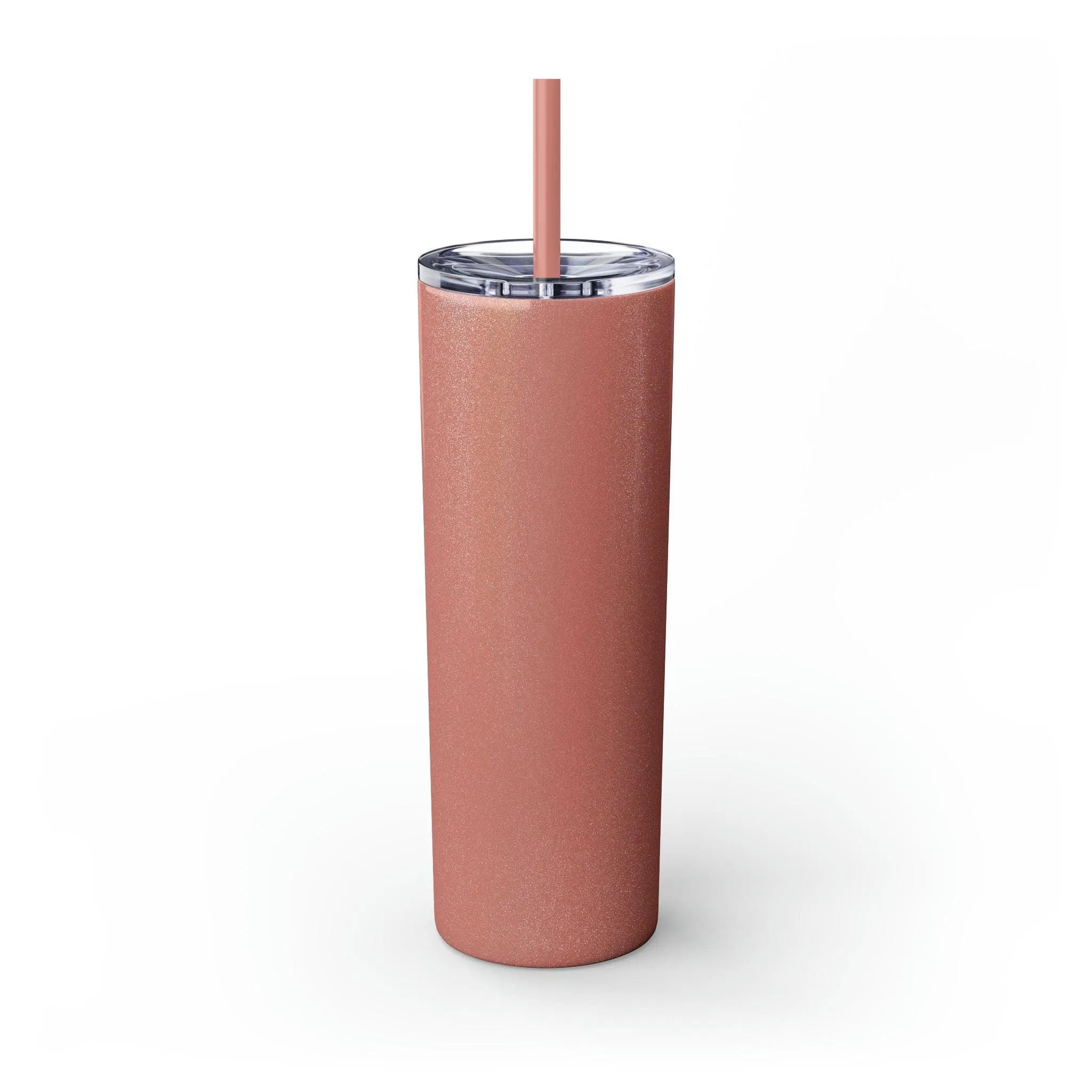 Stay Pawsitive with Cute Funny Dog Graphic Skinny Tumbler with Straw, 20oz