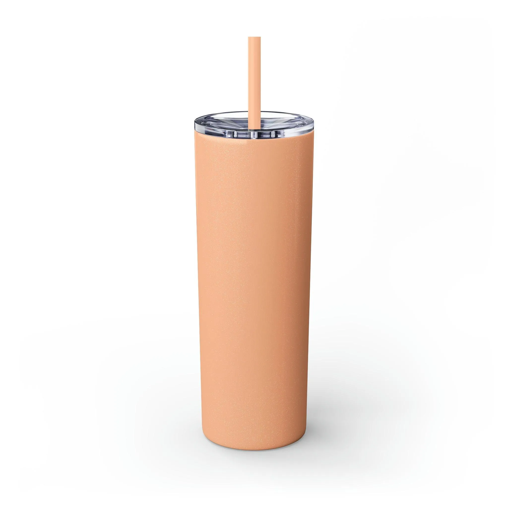 Stay Pawsitive with Cute Funny Dog Graphic Skinny Tumbler with Straw, 20oz