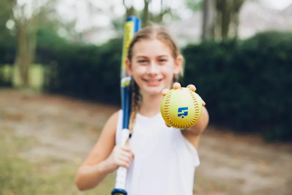 SweetSpot Plastic Softball Bat and Ball Combo Set | Backyard Softball Set for Youth, Kids, Teens, and Adults