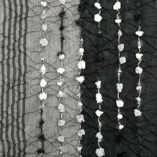 TEXTURED PONCHO-BLACK