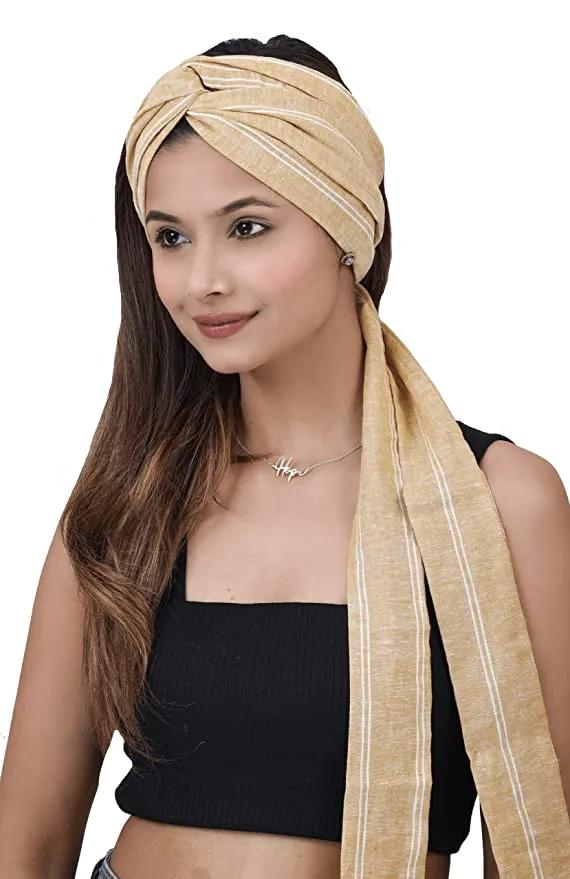The Headscarves Cotton Linen Front Twisted Band With Tails For Headwear Headband (SS282)