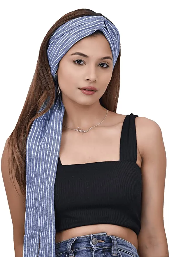 The Headscarves Cotton Linen Front Twisted Band With Tails For Headwear Headband (SS282)