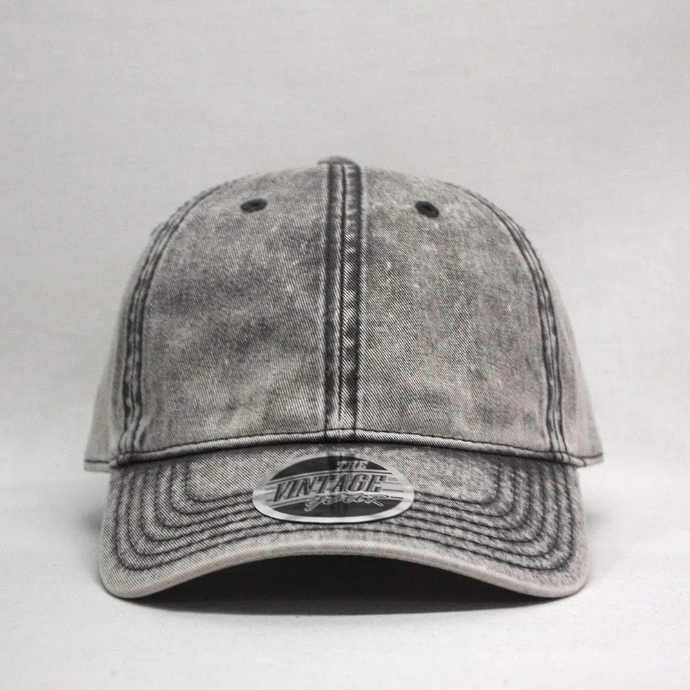 The Vintage Year Snow Washed Cotton Twill Low Profile Adjustable Baseball Cap