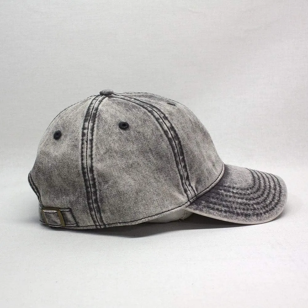The Vintage Year Snow Washed Cotton Twill Low Profile Adjustable Baseball Cap