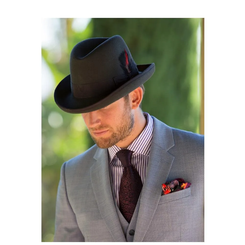 Valerio - Stacy Adams Royal Wool Felt Homburg Hat