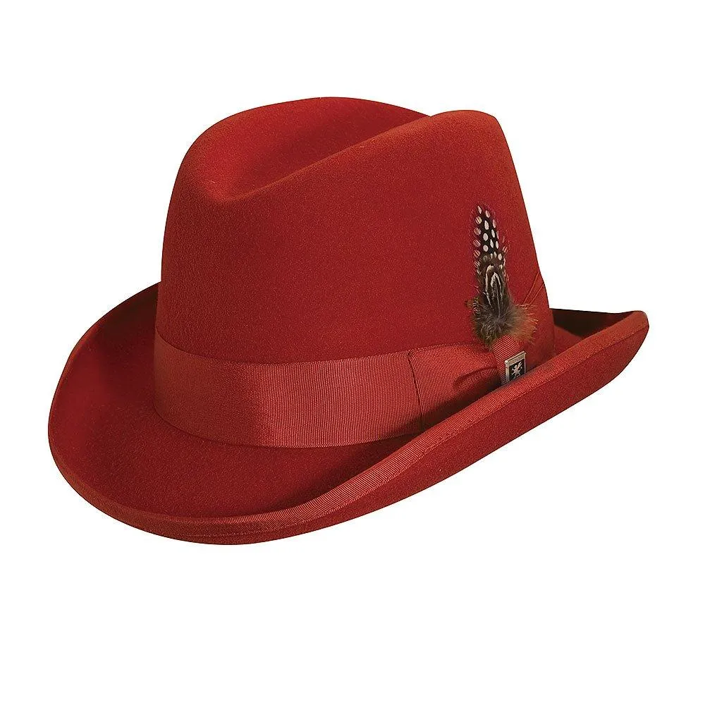 Valerio - Stacy Adams Royal Wool Felt Homburg Hat