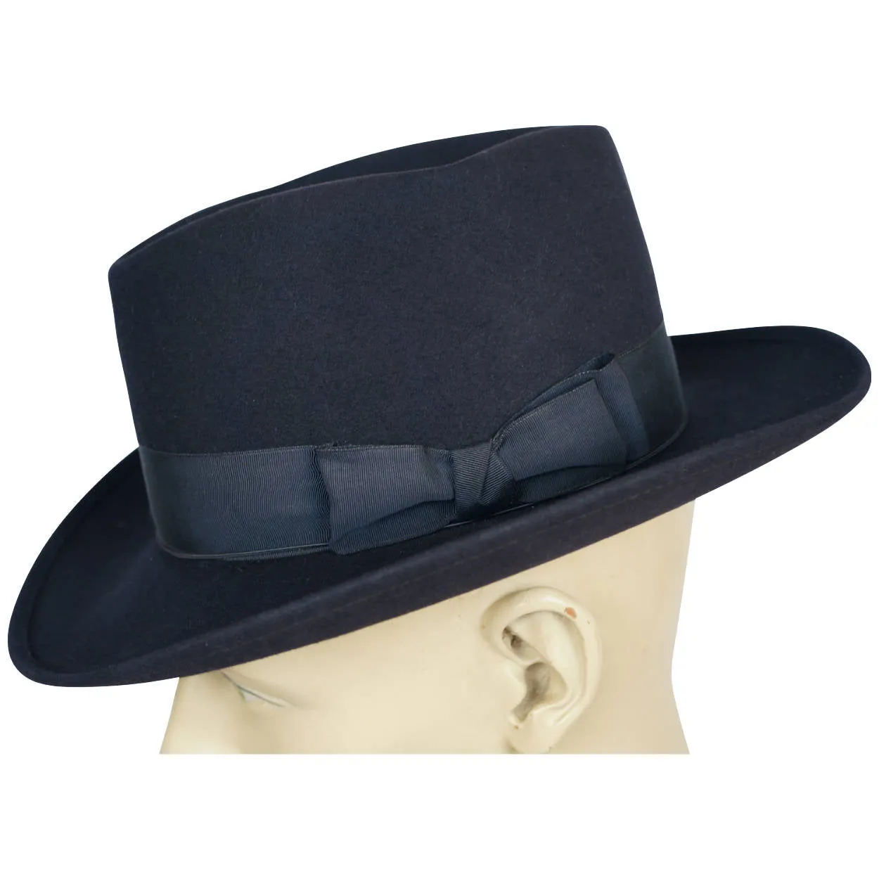Vintage 1930s Mens Homburg Fedora Hat Morgan Imperial Canada Size M