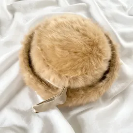 Vintage 1950s Mink Pillbox Hat