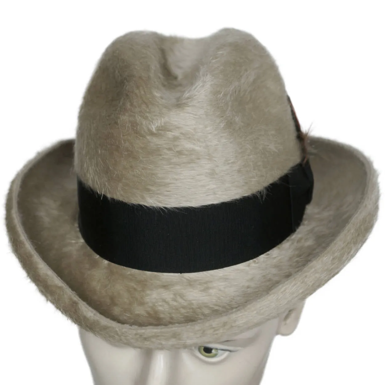 Vintage 60s Stetson Twenty Five Fedora Homburg Hat Canadian Beaver Plush Small
